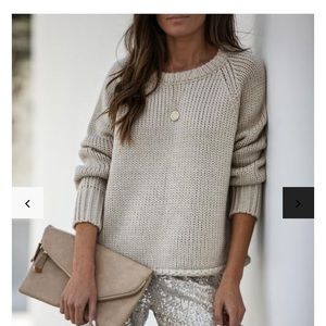 Besties Knit Sweater - Taupe